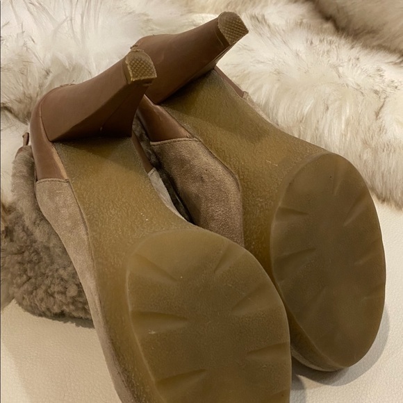 Taupe Suede genuine Leather beautiful Ankle Boots BEAUTIFUL - Picture 15 of 16